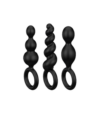 Satisfyer Booty Call Plugs - 3 Pieces - Black