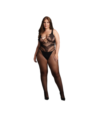 Le Désir by Shots Bodystocking with Accentuated Lines - OSX - Black