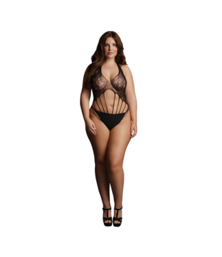 Le Désir by Shots Strappy Lace Teddy - Plus Size