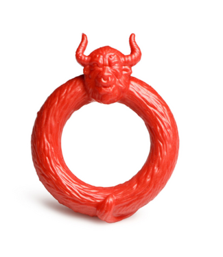 XR Brands Beast Mode - Silicone Cock Ring - Red