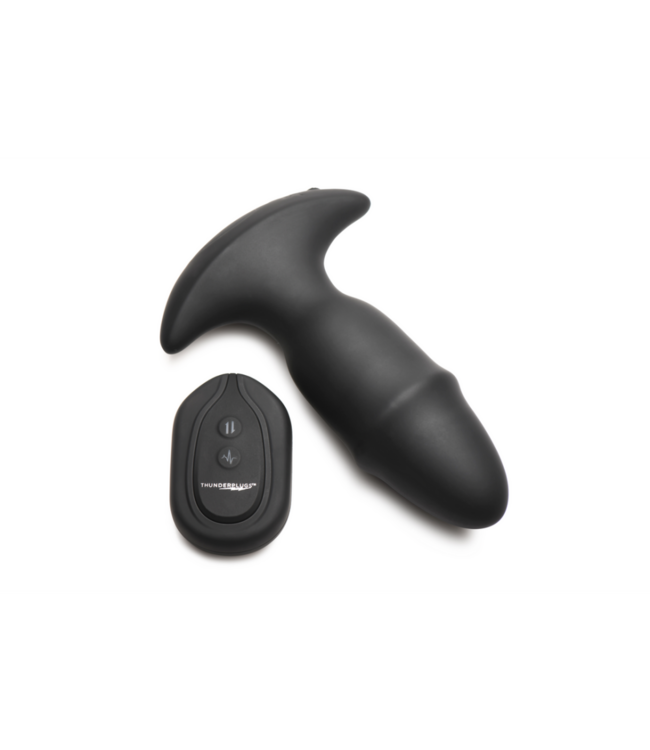 Butt Slider - Sliding Ring Silicone Missile Plug - Black