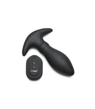 XR Brands Rim Slide - Sliding Ring Silicone Butt Plug - Black