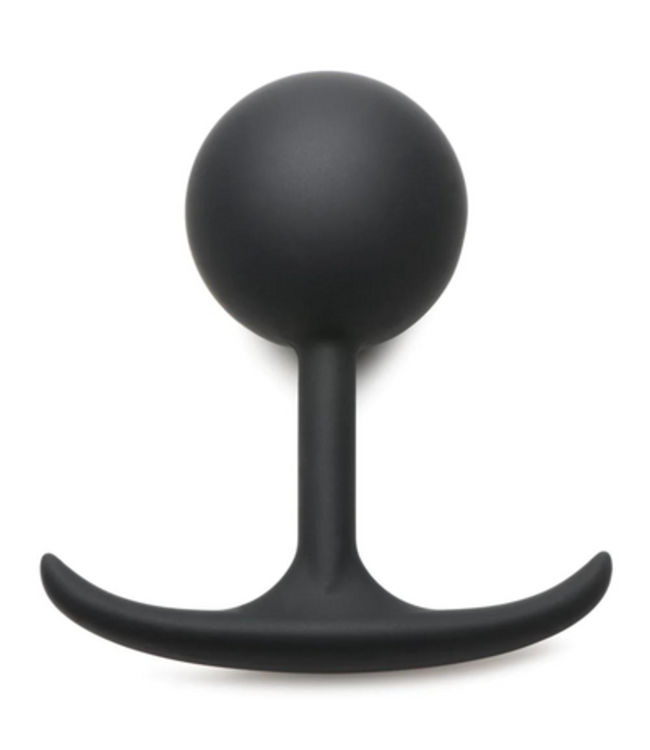 Comfort Plugs Silicone Weighted Round Plug 4.7 - Black