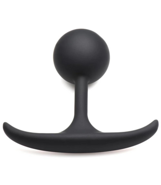 Comfort Plugs Silicone Weighted Round Plug 3.9 - Black