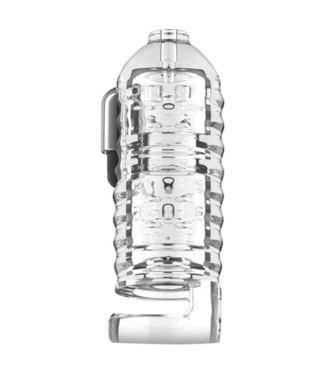 XR Brands Milker TPE Masturbator with Ball Strap - Clear