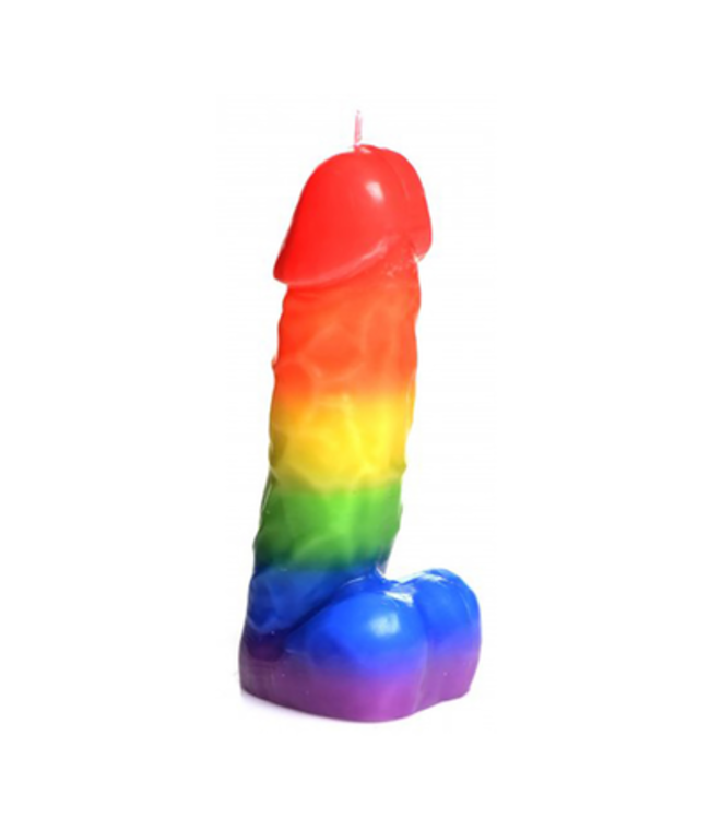 Pride Pecker - Rainbow Drip Candle