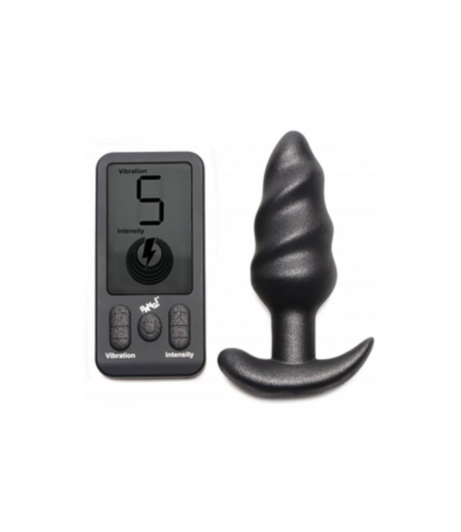 Vibrating Silicone Swirl Plug with Remote Control and 25 Speeds