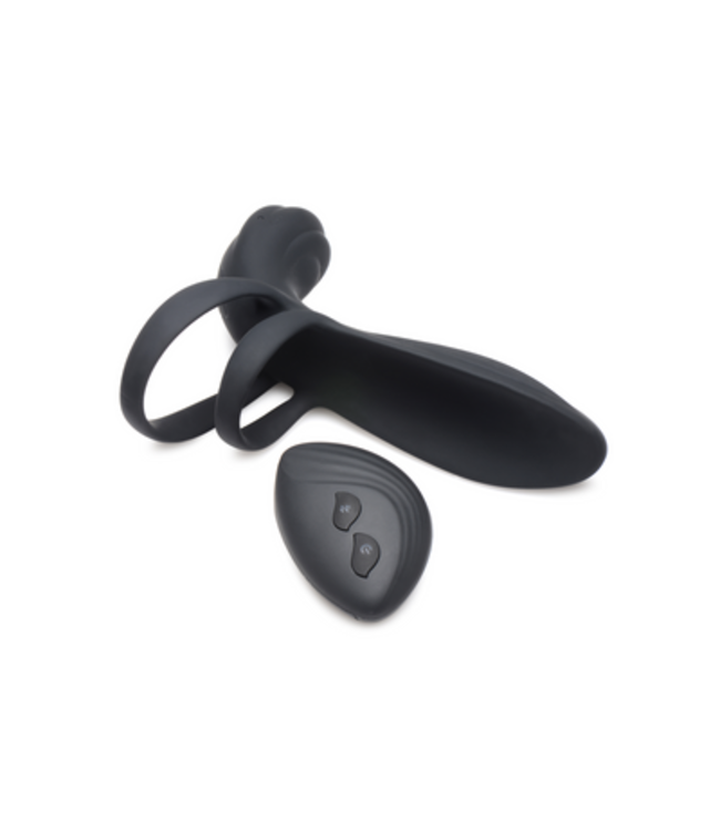 Silicone Vibrating Penis Sleeve with Remote Control