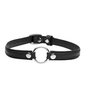 XR Brands Slim Leather Collar with O-ring