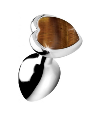 XR Brands Tiger Eye Heart - Butt Plug - Small