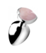 XR Brands Rose Quartz Heart - Butt Plug - Large