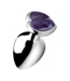 XR Brands Amethyst Heart - Butt Plug - Large