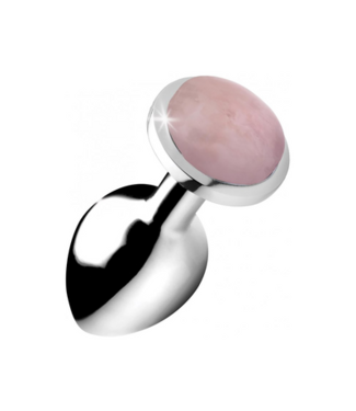 XR Brands Rose Quartz Gem - Butt Plug - Medium