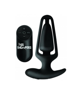 XR Brands Hollow Anal Plug with Remote Control and 7 Speeds