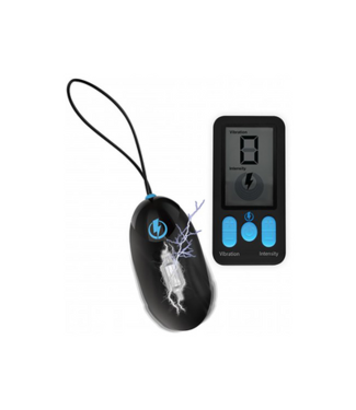 XR Brands Vibrating and E-Stim Silicone Egg + Remote Control