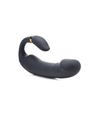 XR Brands Pleasure - Silicone Vibrator with Clitoris Stimulator