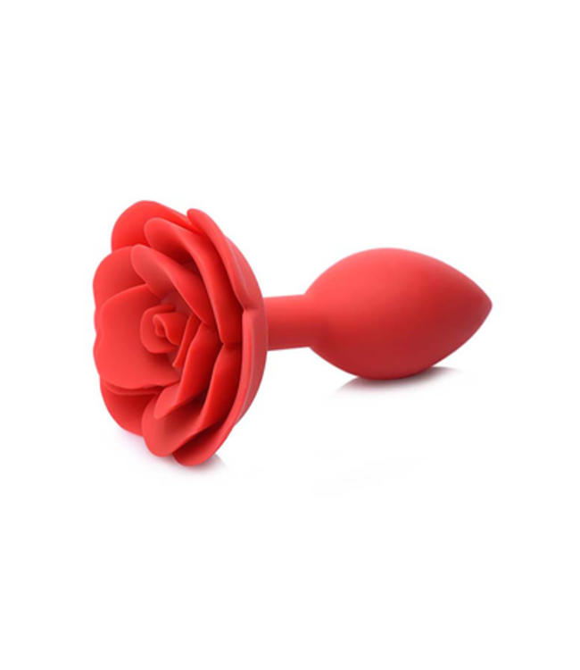 Booty Bloom - Silicone Rose Anal Plug - Red