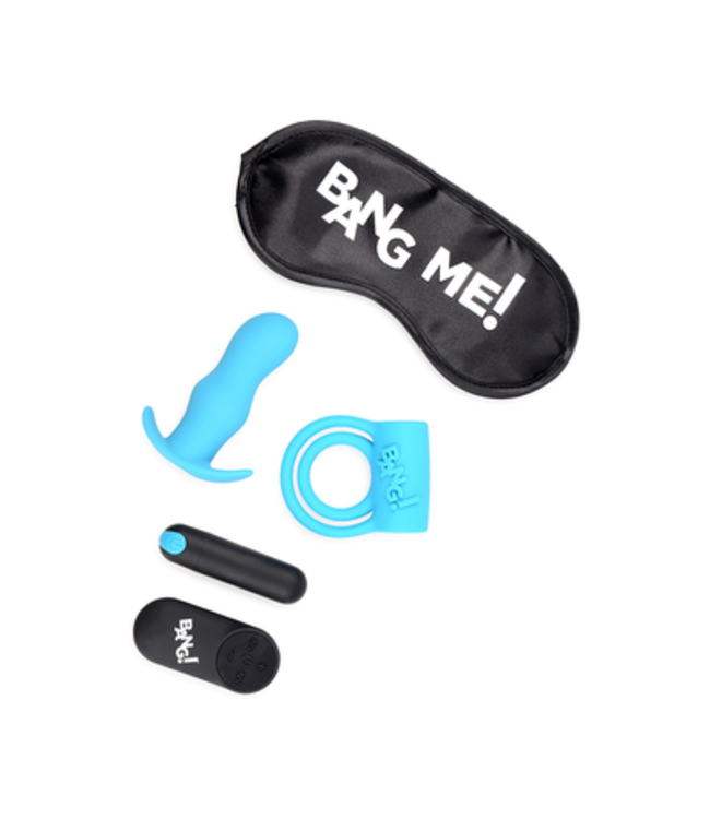 Duo Blast Kit - Cockring, Butt Plug, Bullet Vibrator and Blindfold