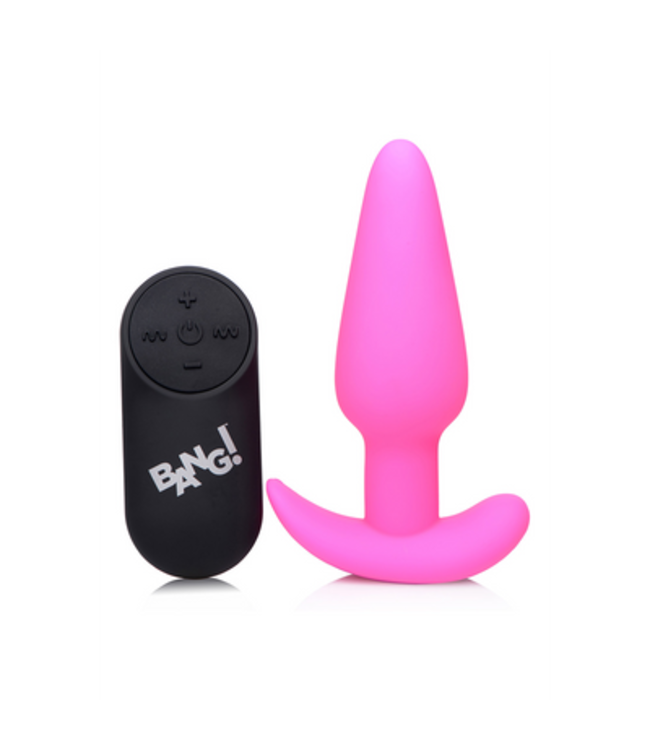 Vibrating Silicone Butt Plug with Remote Control