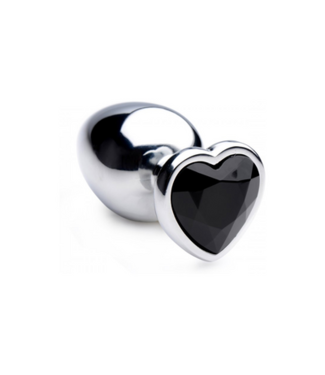 XR Brands Black Heart - Butt Plug - Large