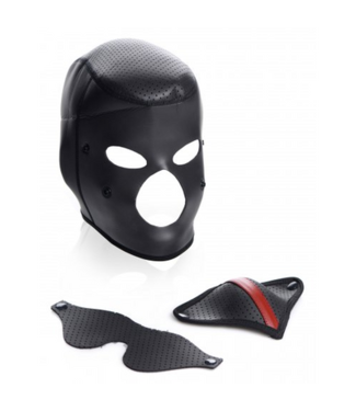 XR Brands Scorpion Hood Met Afneembare Blinddoek En Mondmasker