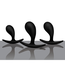 XR Brands Dark Droplets - 3 Piece Curved Anal Trainer Set - Black