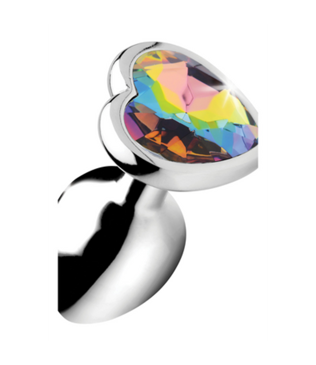 Rainbow Prism - Heart Butt Plug - Small