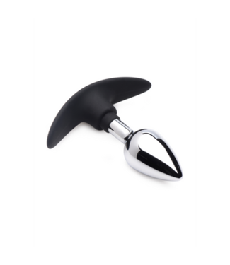 XR Brands Dark Invader - Metal and Silicone Anal Plug - Small