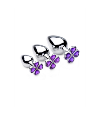 XR Brands Violet Flower - Butt Plug Set - 3 Pieces