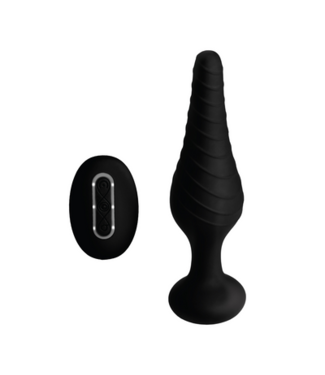 XR Brands Silicone Vibrating Anal Plug with Remote Control