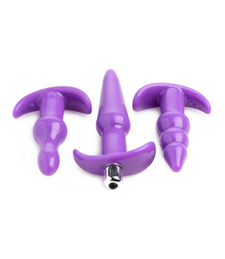 XR Brands 4 Piece Vibrating Butt Plug Set