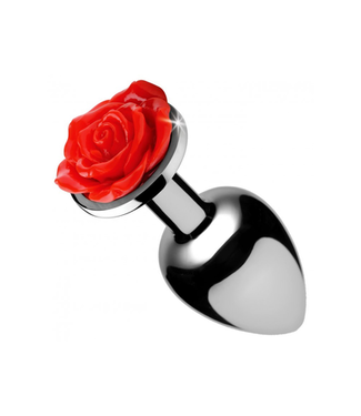 XR Brands Red Rose - Butt Plug - Large