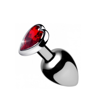 XR Brands Red Heart Gem - Butt Plug - Small