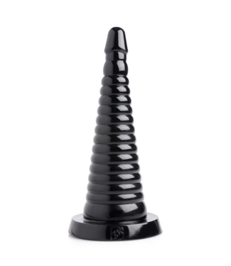 XR Brands Giant Ribbed Anal Cone - Black