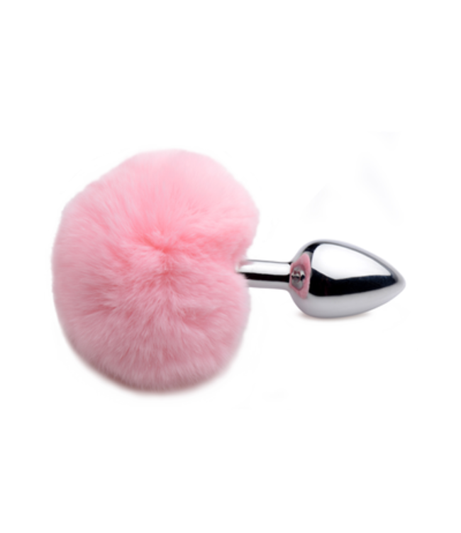 Fluffy Bunny Tail - Anal Plug - Pink