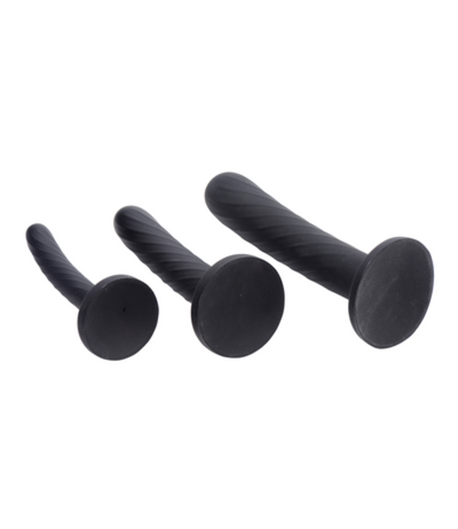 Strap-on Silicone 3 piece set - Black