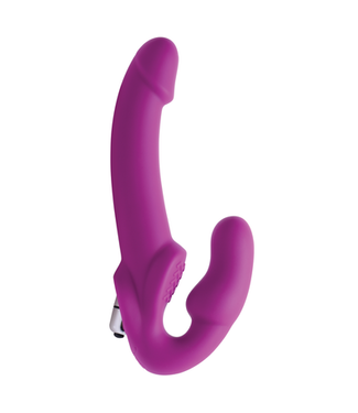 XR Brands Evoke Vibrating Strapless Silicone Strap On Dildo