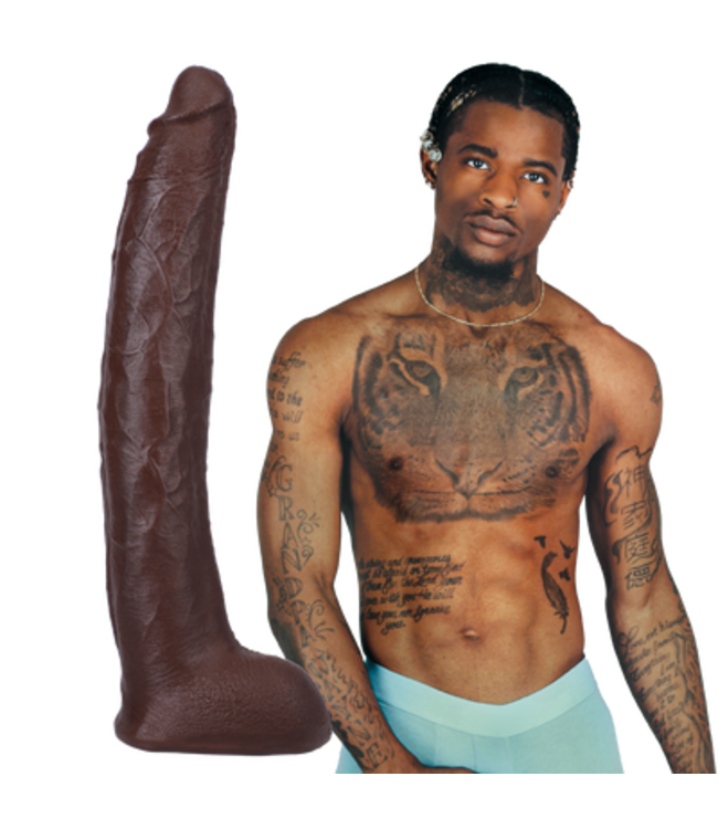 Damion Dayski - Realistic ULTRASKYN Dildo - 12 / 30 cm - Chocolate