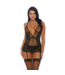 Forplay Caught You Looking - Nightgown with Garter Belt and Panty - L