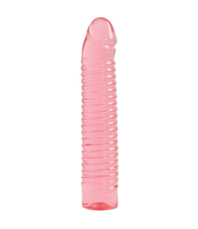 Sunrise - Ribbed Jelly Dildo - 7 / 18 cm