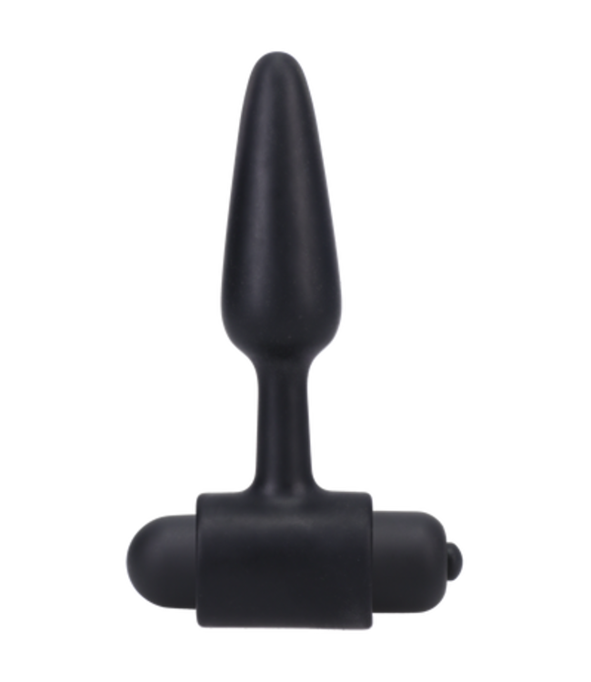 Vibrating Butt Plug - 3 / 8 cm - Black