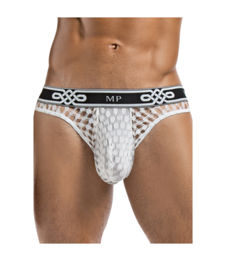 Male Power Lo Rise Thong - S/M - White