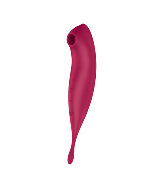 Twirling Pro - Tip Vibrator with App - Dark Red