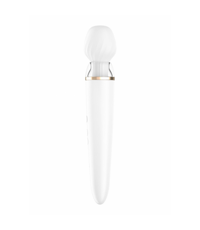 Double Wand-er Wand - Massage Wand and Vibrator - White