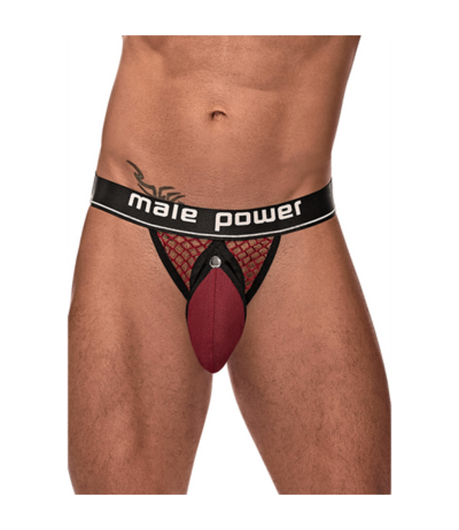 Cock Ring Jock - S/M - Burgundy