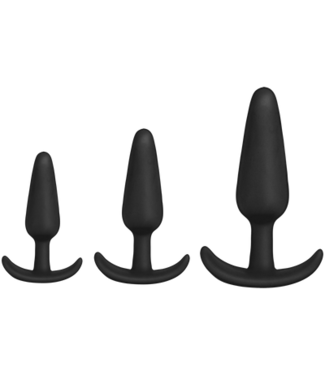 Doc Johnson Tush Trainer - 3 Piece Silicone Set - Black