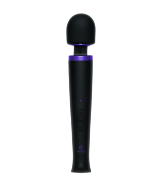 Doc Johnson Rechargeable Power Wand - Ultra-Powerful Silicone Wand Massager - Black