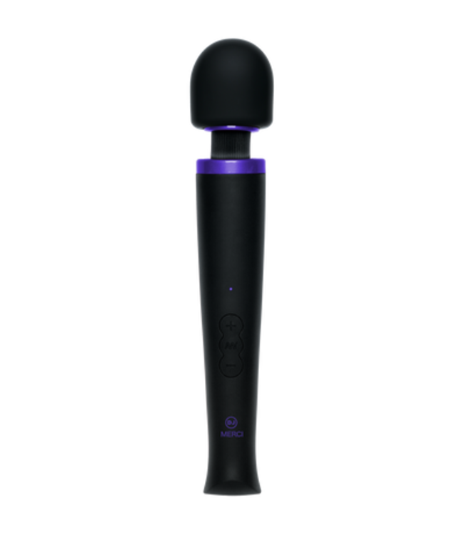 Rechargeable Power Wand - Ultra-Powerful Silicone Wand Massager - Black