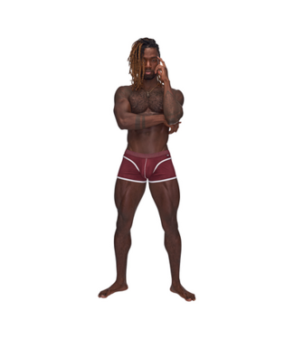 Male Power Mini Short - XL - Burgundy