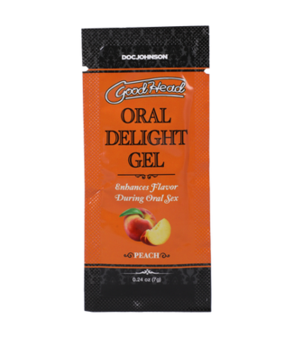 Doc Johnson Oral Delight Gel - Peach - Bulk Refill - 48 Pieces - 0.24 oz / 7 gr